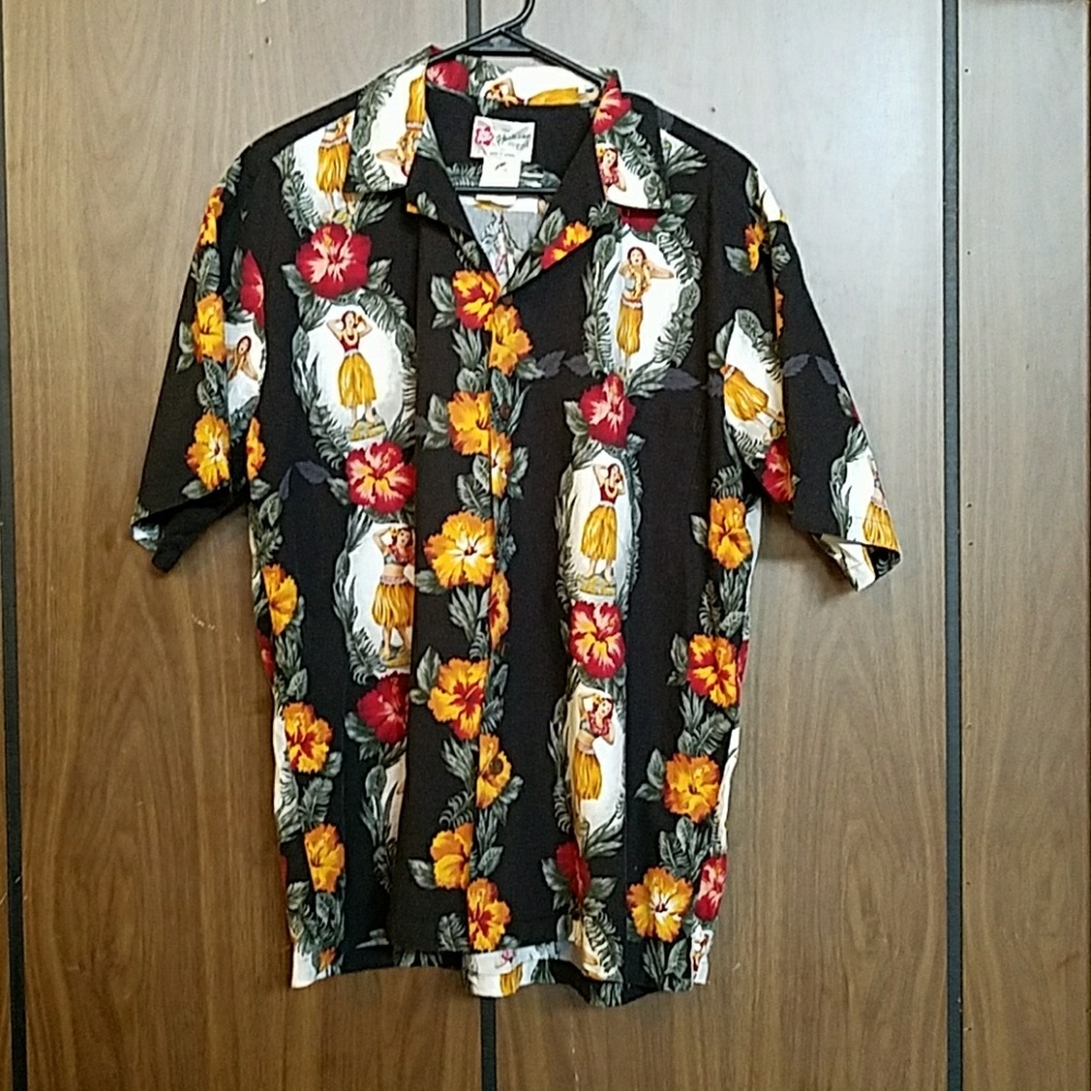 The Hawaiian Original Brand hula girl shirt szXL