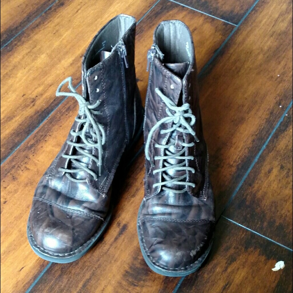 Clarks Brown Lace Up Ankle Boots Booties 8