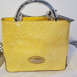 Yellow cromia purse