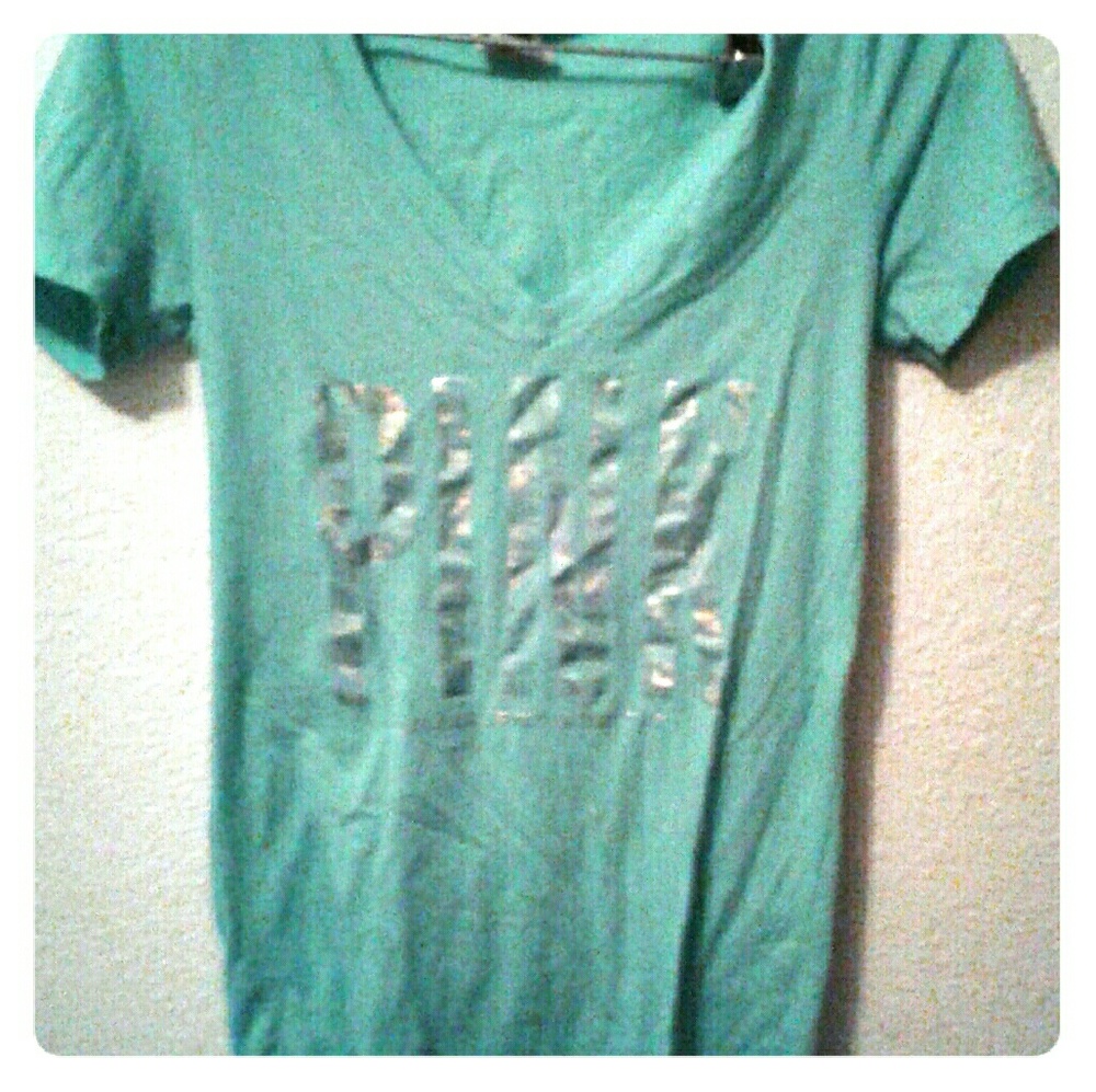 Pink v neck shirt