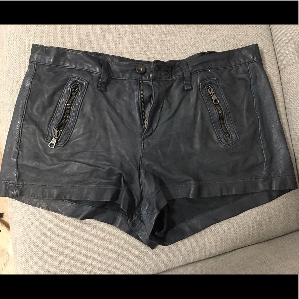 Rag & Bone Lamb Leather Shorts