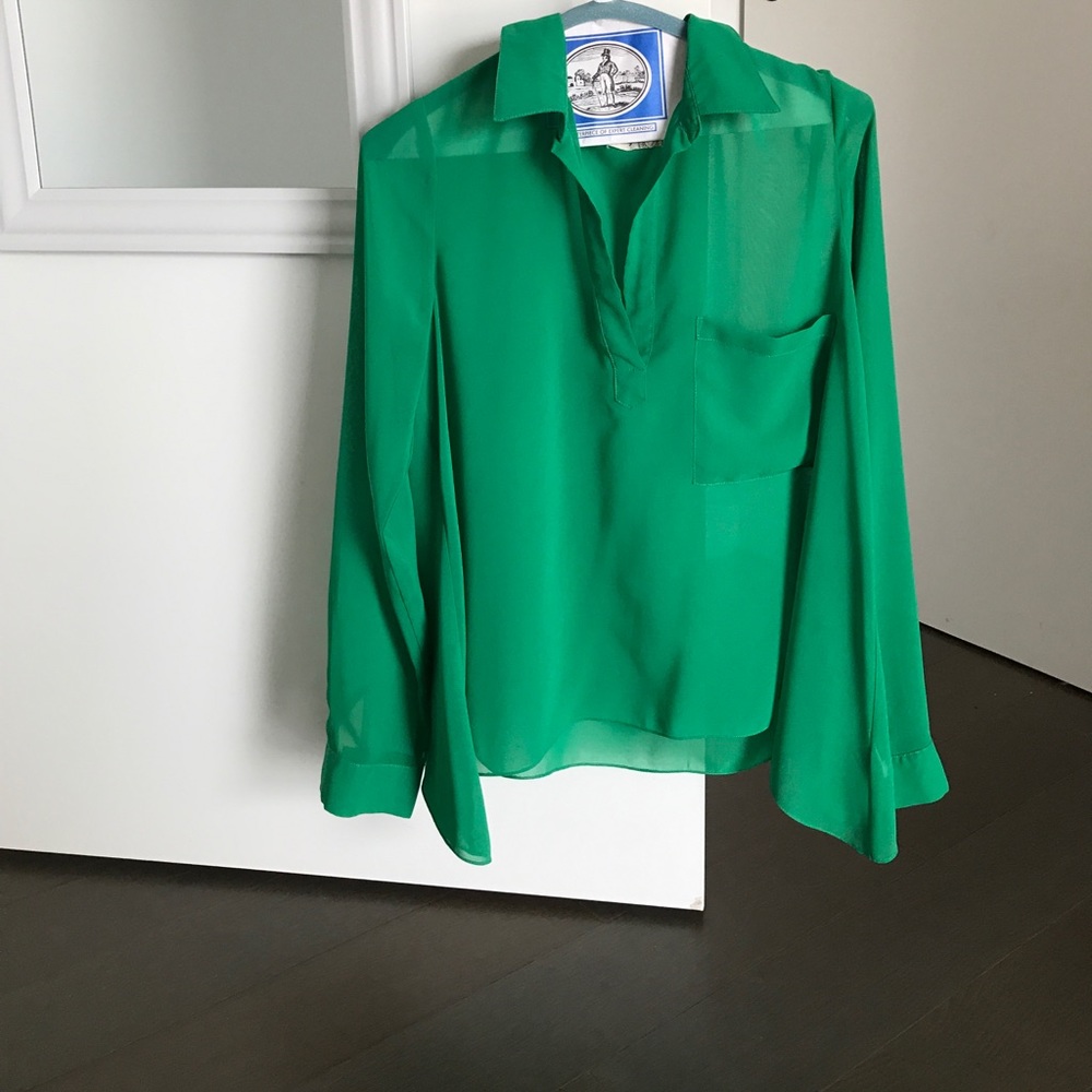 Free people green blouse