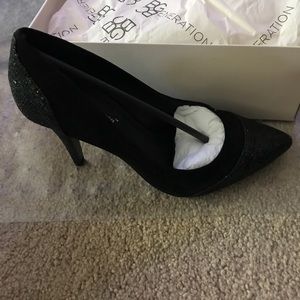 NWOT BCBGENERATION GLITTER HEELS. PRICE FIRM.
