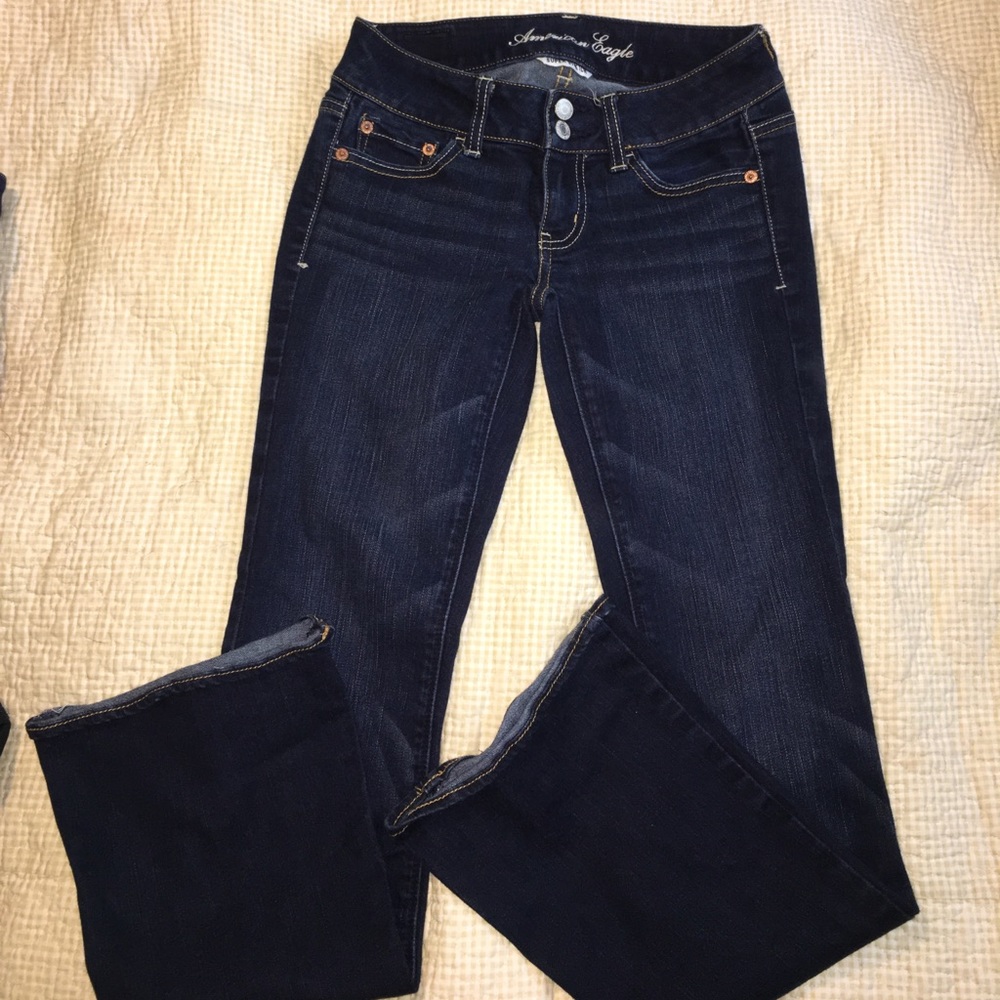 American Eagle superstretch size zero dark wash