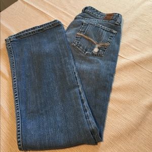 Buckle bootcut jeans