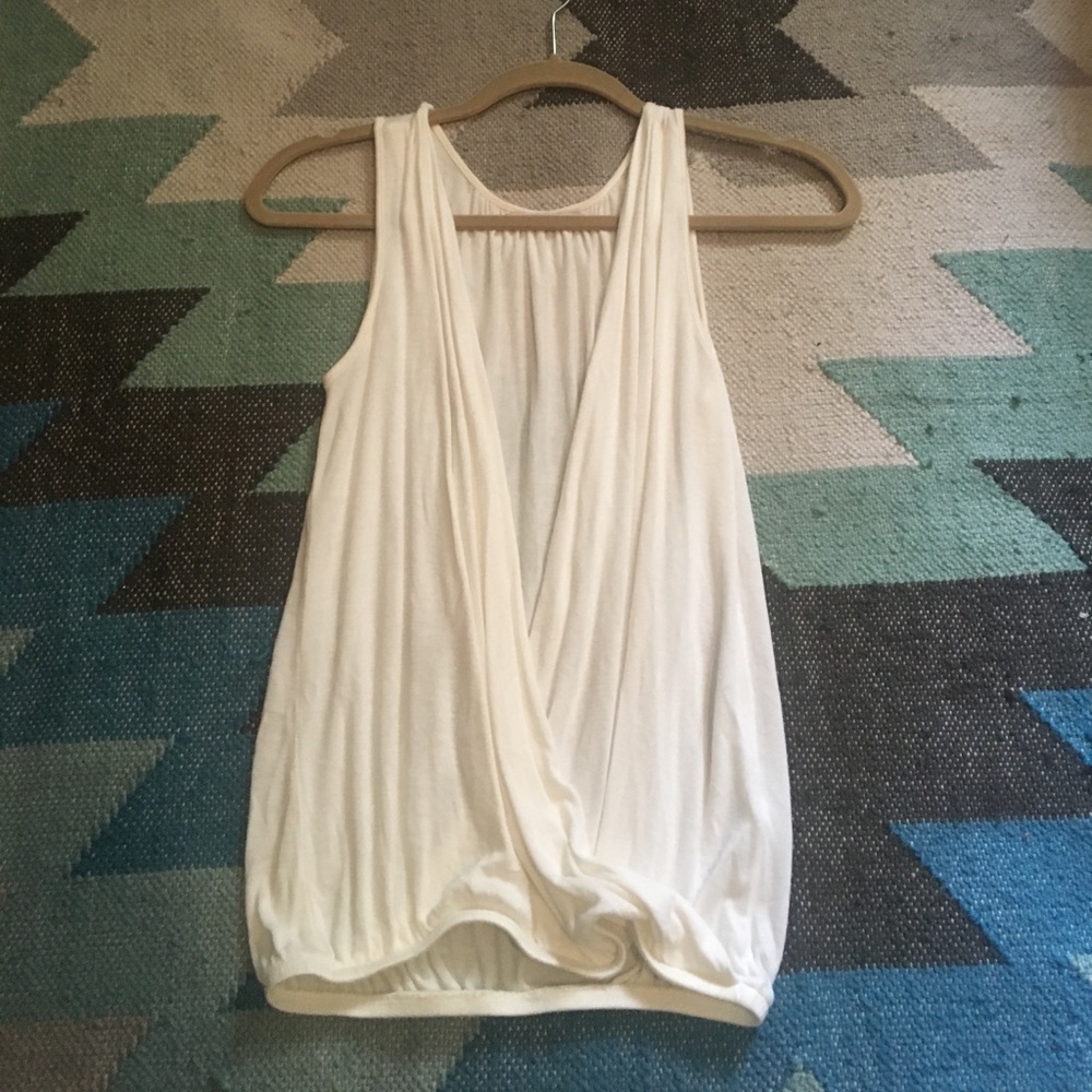 Three Dots White Crossover Tank