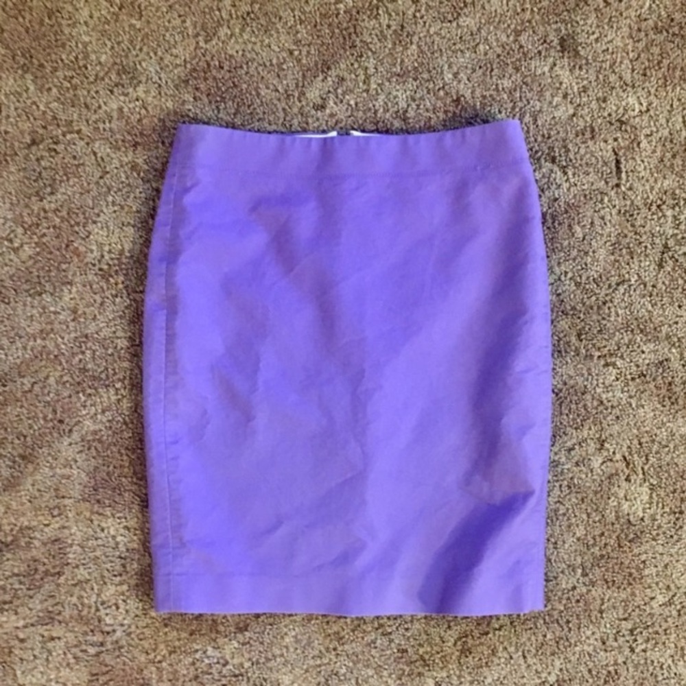 J.Crew Purple Pencil Skirt - 6