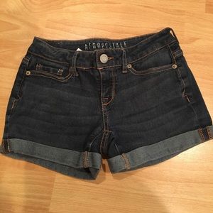 Aeropostale Mid-Rise Denimn Shorts