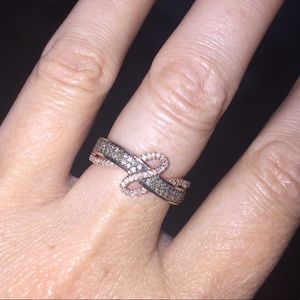 Rose gold diamond ring