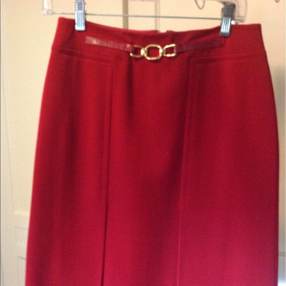 Red Celine skirt