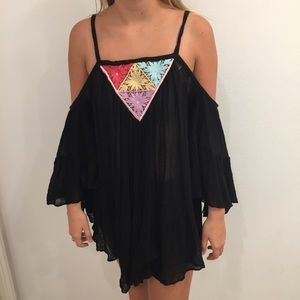 Jens Pirate Booty Cold Shoulder Gauze Top