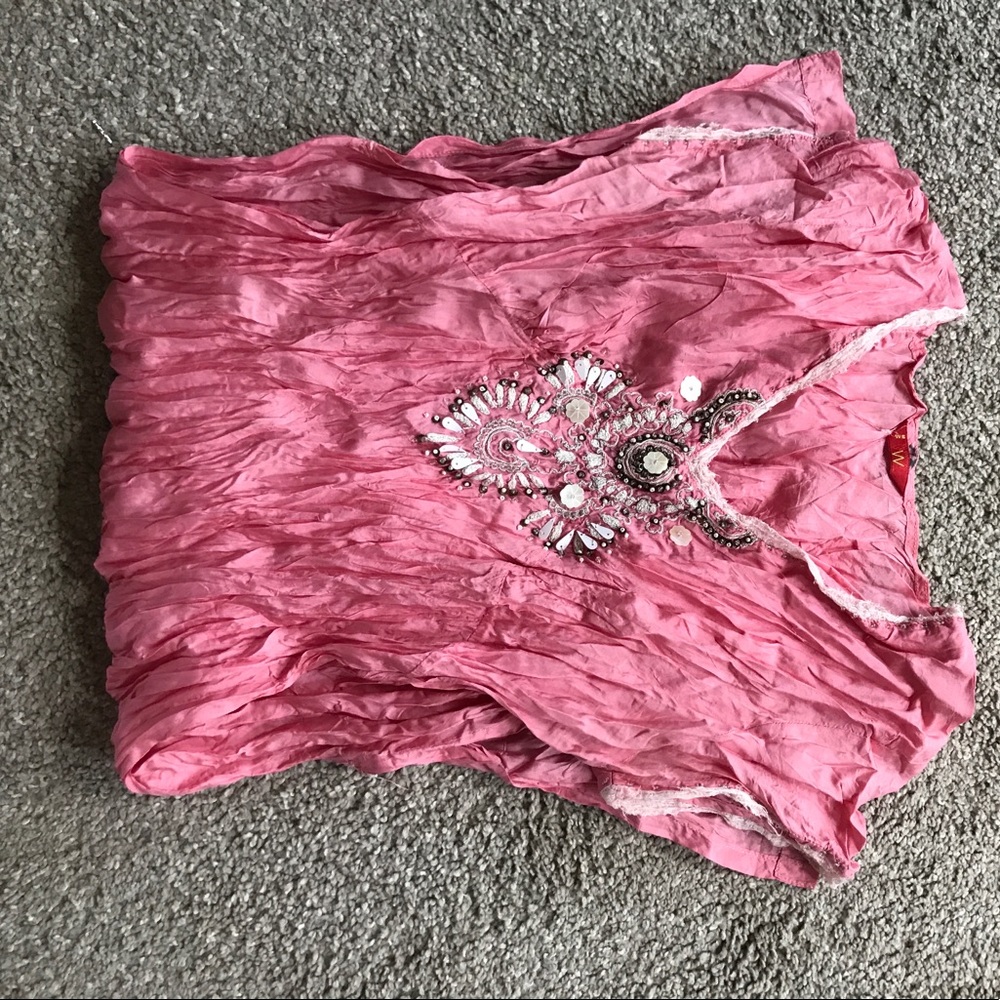 💯% Silk Indian Long Blouse with Beaded work 👚