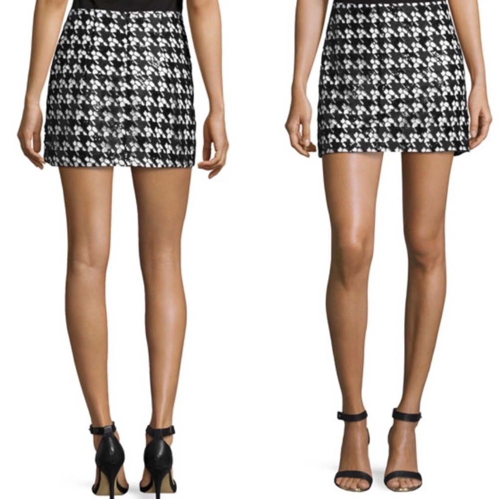 Rachel Zoe houndstooth sequin 2 skirt