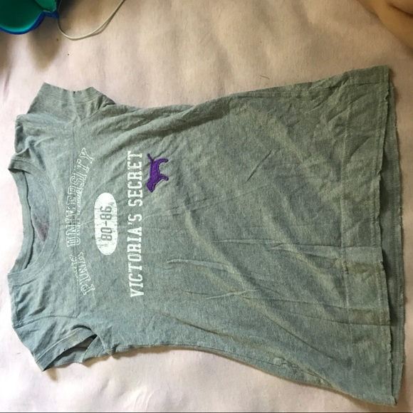 VS PINK GRAY T SHIRT - Picture 1 of 4