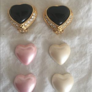 Joan Rivers changeable heart earrings. Clip