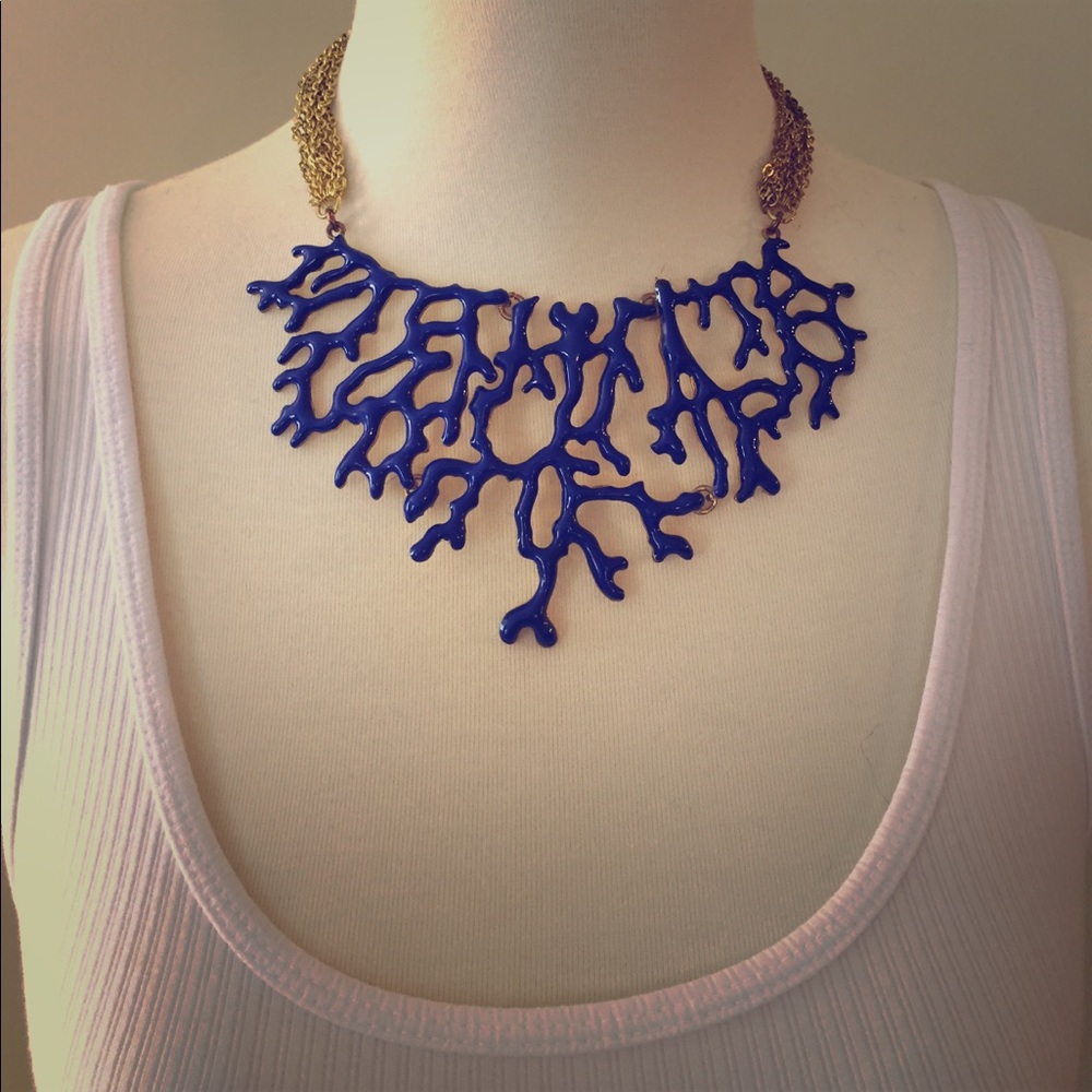 Blue Coral Gold-tone necklace