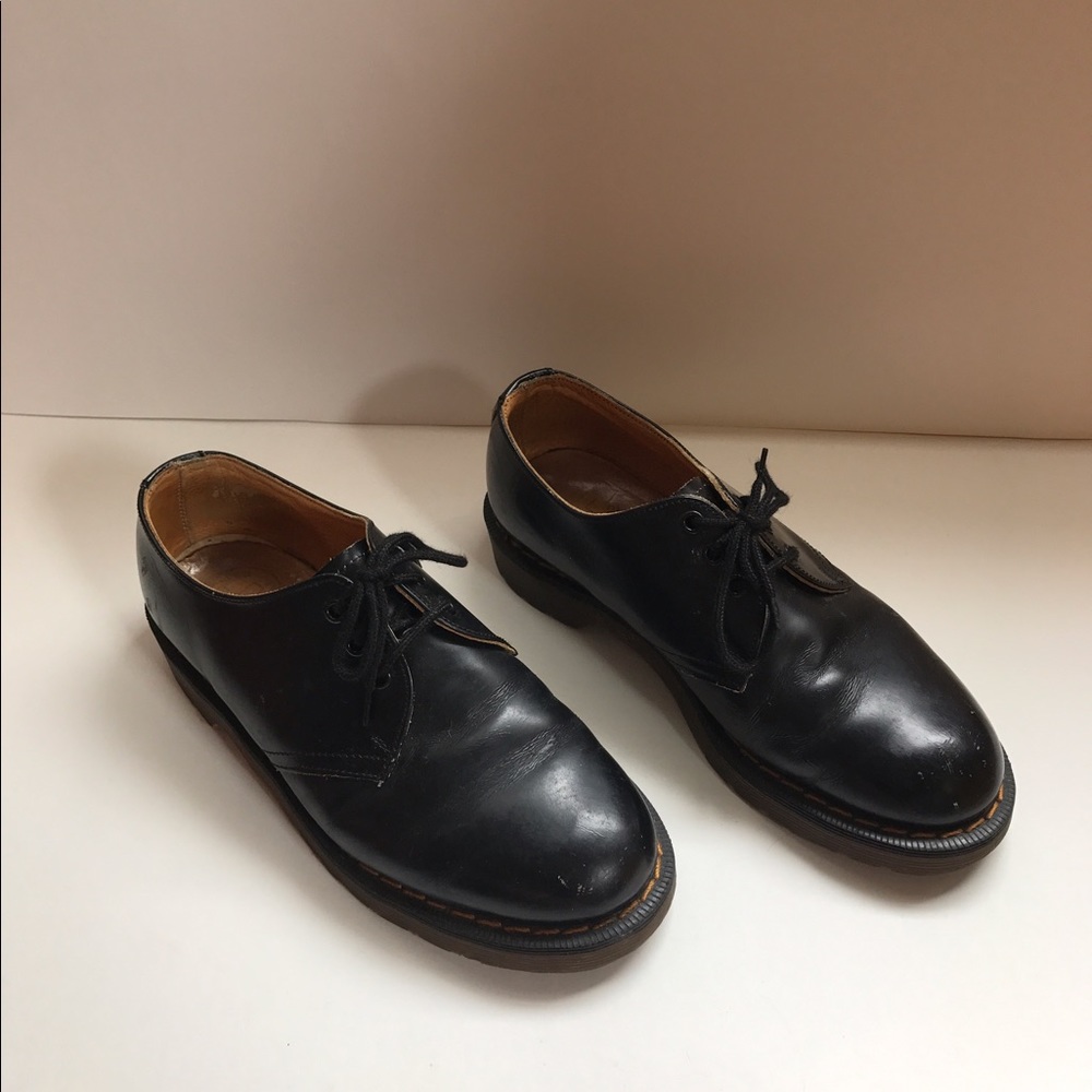 Dr. Martens Low, Three Eye Shoes in Black Smooth