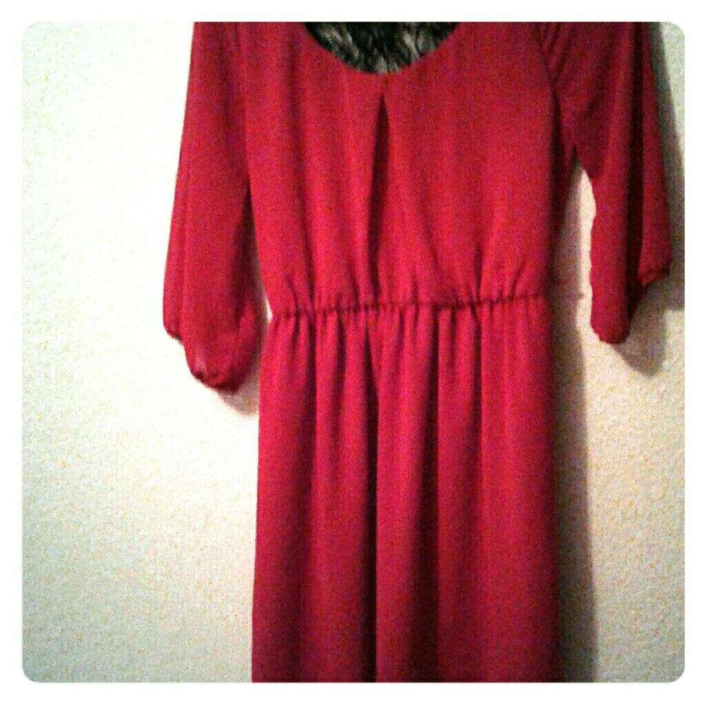 Dress Red dress black laced back