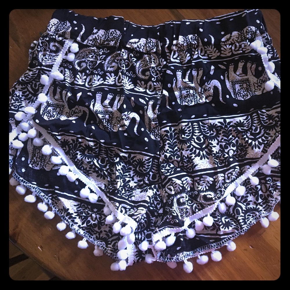 Bonaweite Women Tassle Boho Tribal Beach Shorts