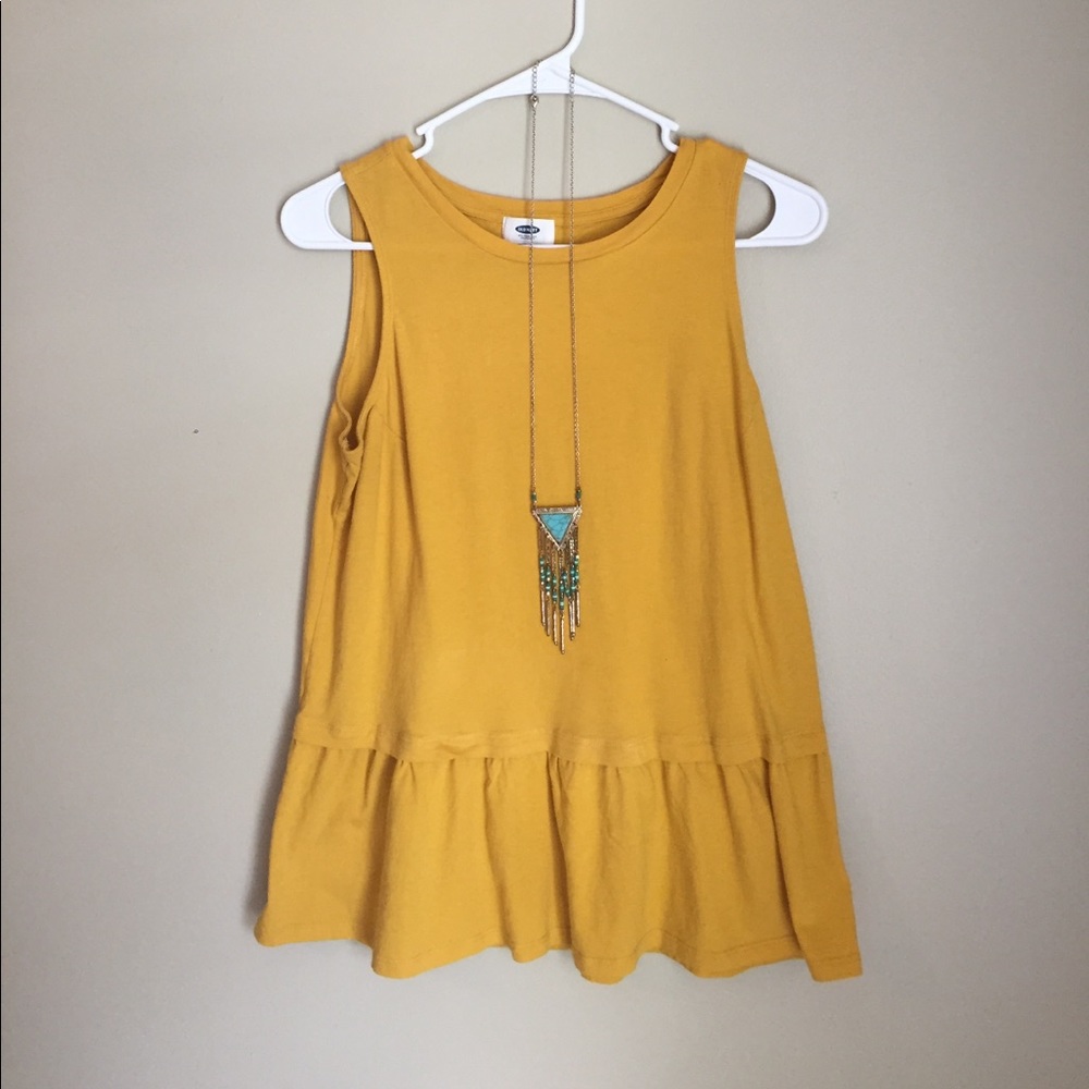 Old Navy Gold Peplum Top