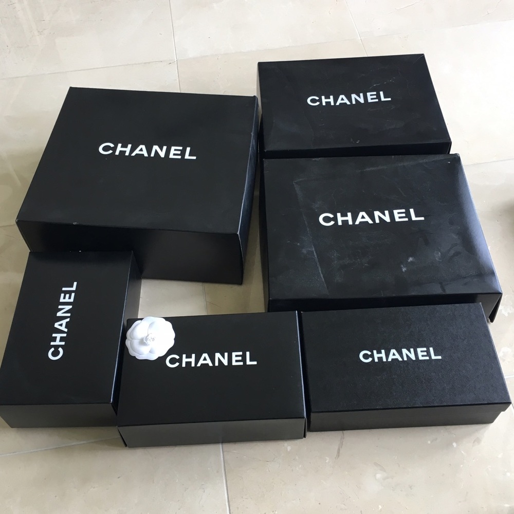 6 Chanel shoe boxes