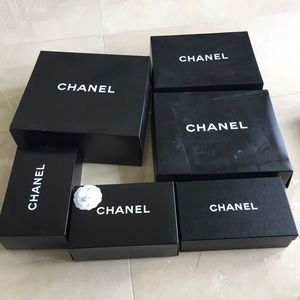6 Chanel shoe boxes