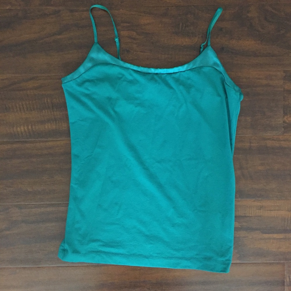 Banana Republic Blue-Green Cami with Silk Accent