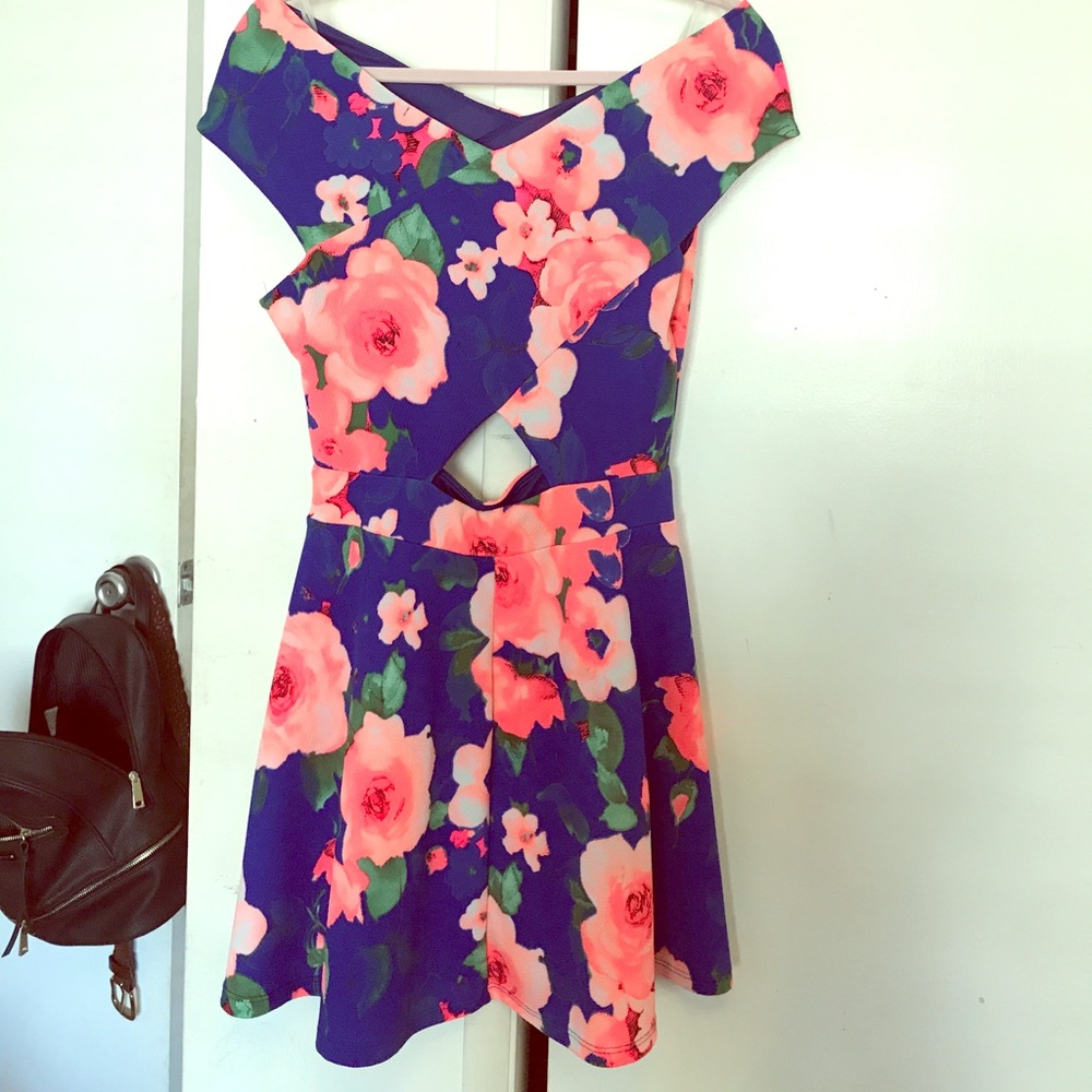 Off the shoulder floral dress