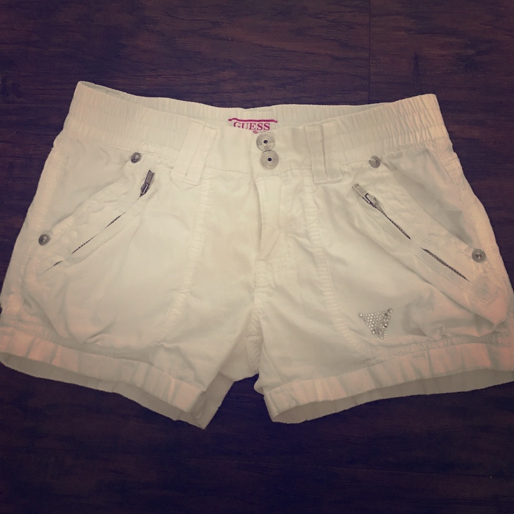 Guess white shorts