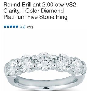 5 diamond platinum ring