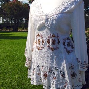 HENNA Beaded Boho Flowing Top-India