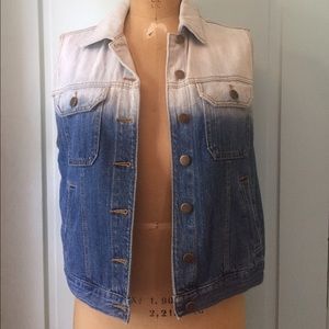Dip-Dye Denim Vest