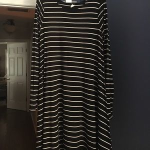 Black and white stripe dress