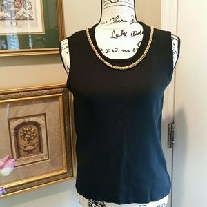 Laura Ashley Black Sleeveless Shell