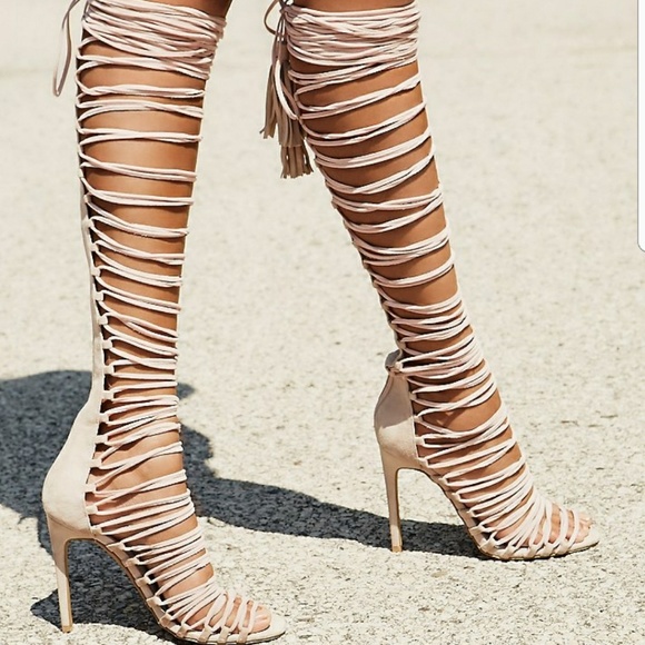 Jeffrey Campbell Suede Gladiator Heel - Picture 1 of 8