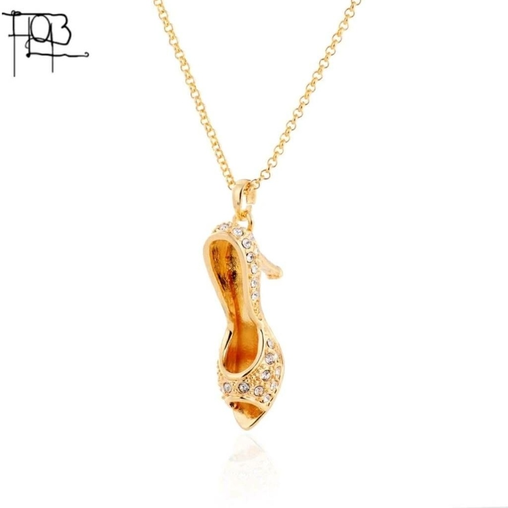 Vintage high heel crystal zirconium