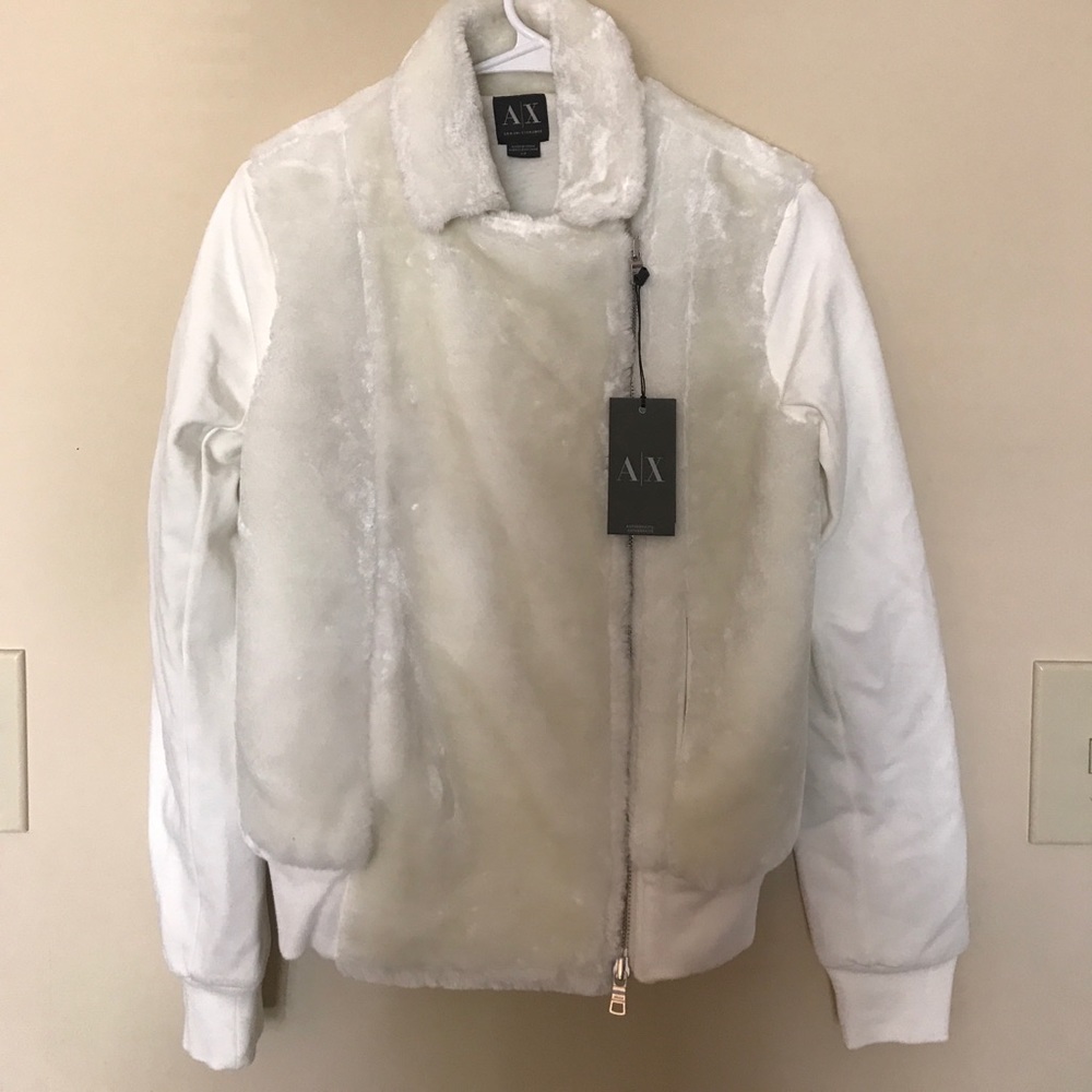 AX white fur jacket for your winter time!!!