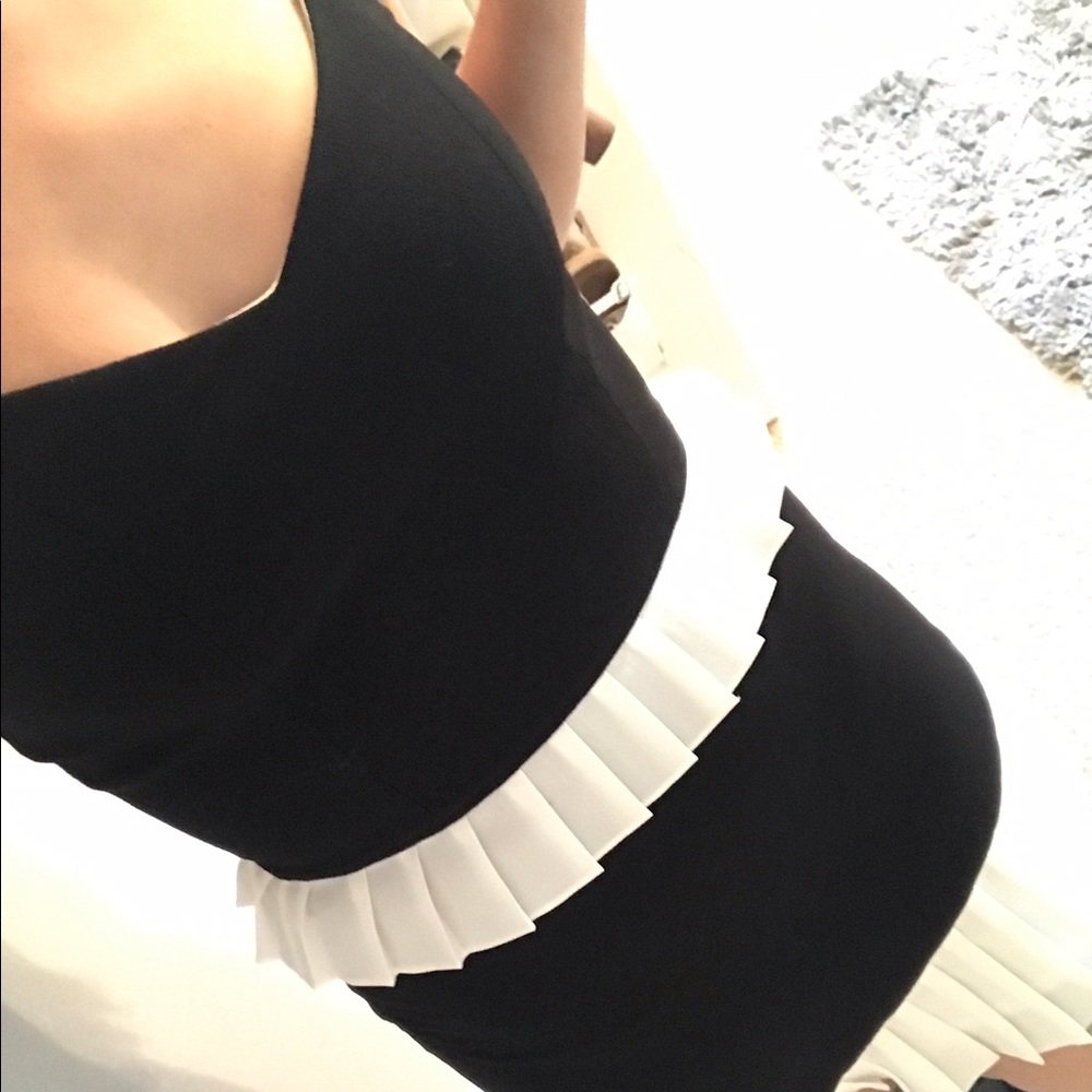 Classy White & Black Dress