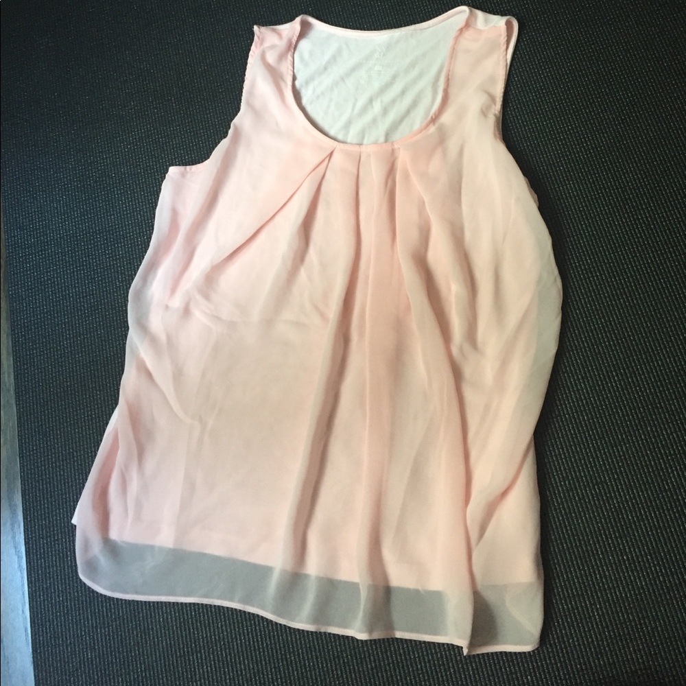 Chiffon and cotton tank top