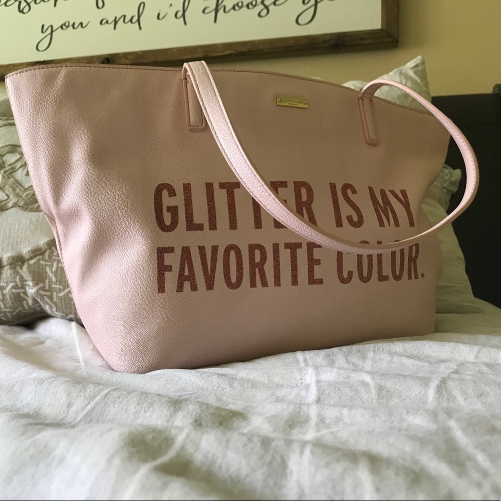 Kate Spade "GLITTER IS MY FAVORITE COLOR" Tote