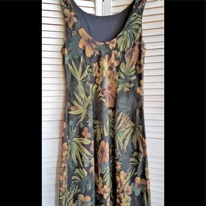 NWT Believe Size 12 Sage & Gold Lined Slip Dress