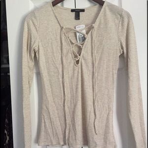 Laced up long sleeve