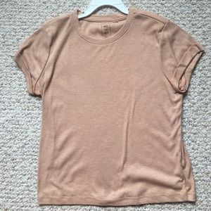 light pink cropped top