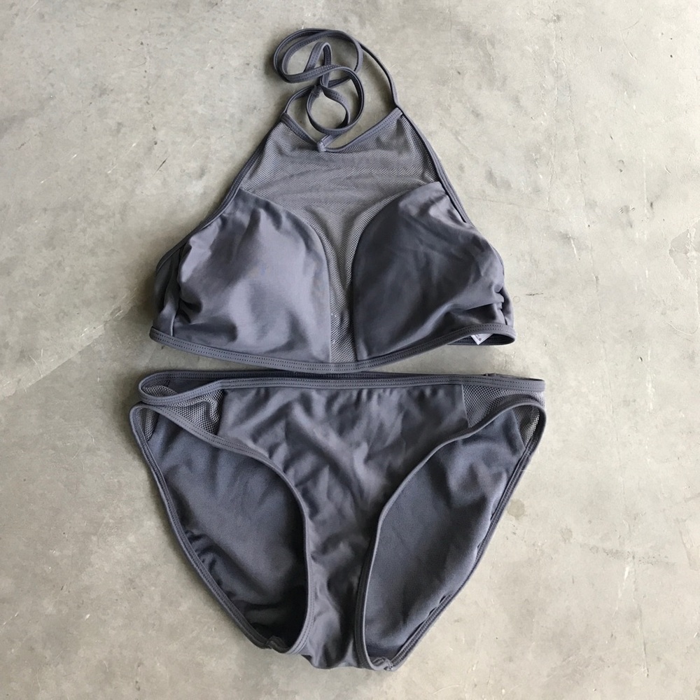 Sporty grey mesh bikini set 🌊 size small