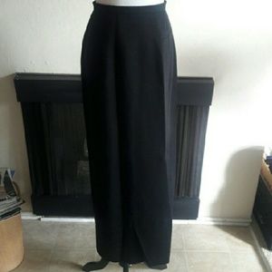 Michele Long Black Skirt with Slit