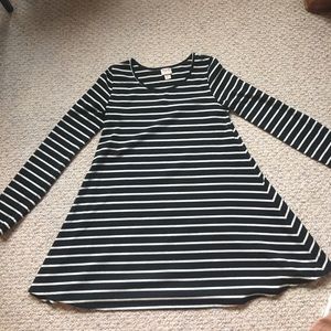 Striped long sleeve dress