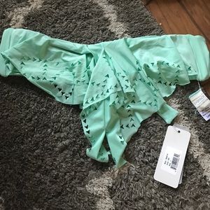 L*SPACE WOMEN'S FLUTTER BYE HUNTER  BANDEAU