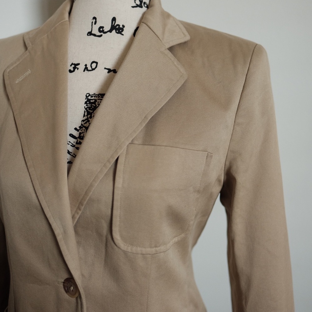 Lauren Petite by Ralph Lauren Khaki Blazer Jacket
