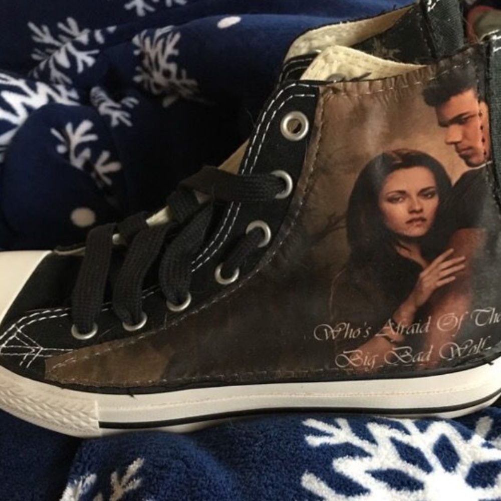 Twilight hand painted converse high tops