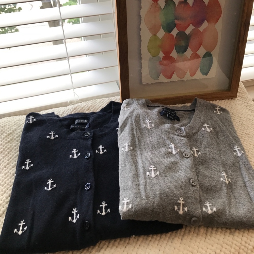 2 Anchor Printed Cardigans by Tommy Hilfiger